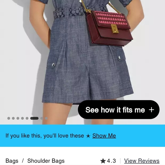 COACH Woven Hutton Shoulder Bag - Picture 8 of 8